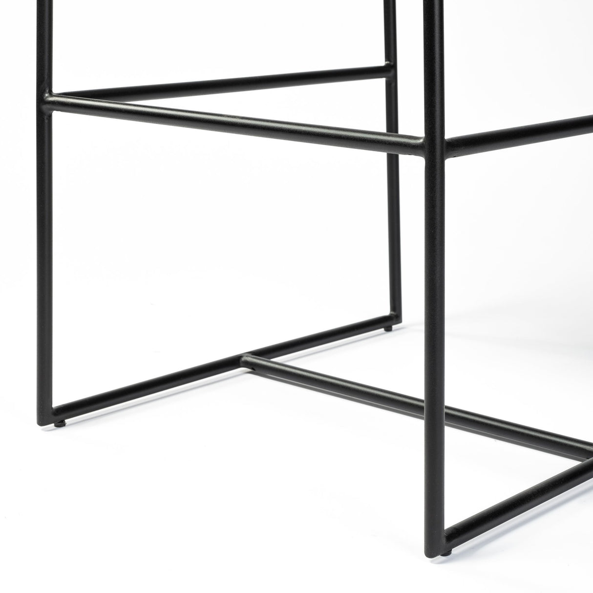 Stamford 40" Total Height Black Leather Seat w/ Wood Back, Metal Frame Bar Stool from Mercana - Luna Furniture