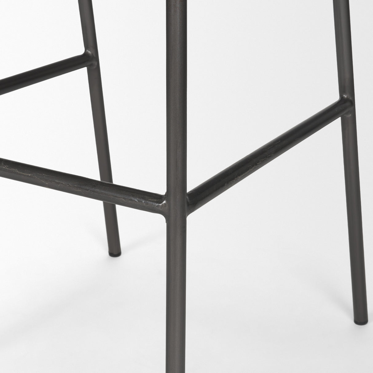 Kavalan 37.5" Total Height Ebony Leather Seat Black Metal Frame Bar Stool from Mercana - Luna Furniture