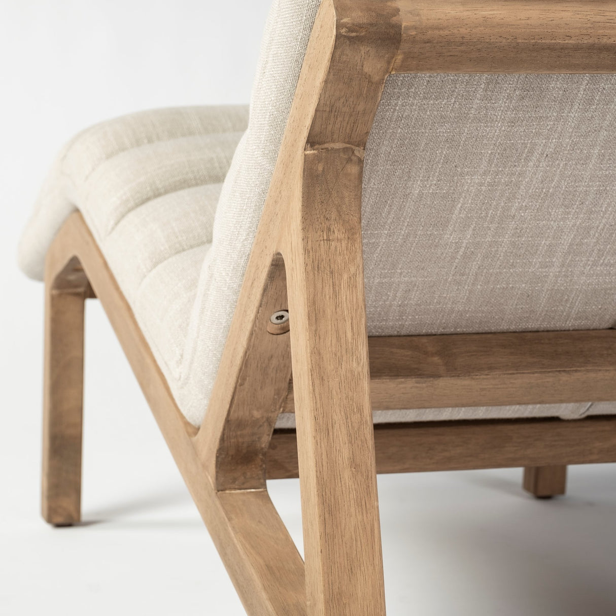 Pierre Beige Fabric Upholstered Armless Chaise Lounge Chair from Mercana - Luna Furniture