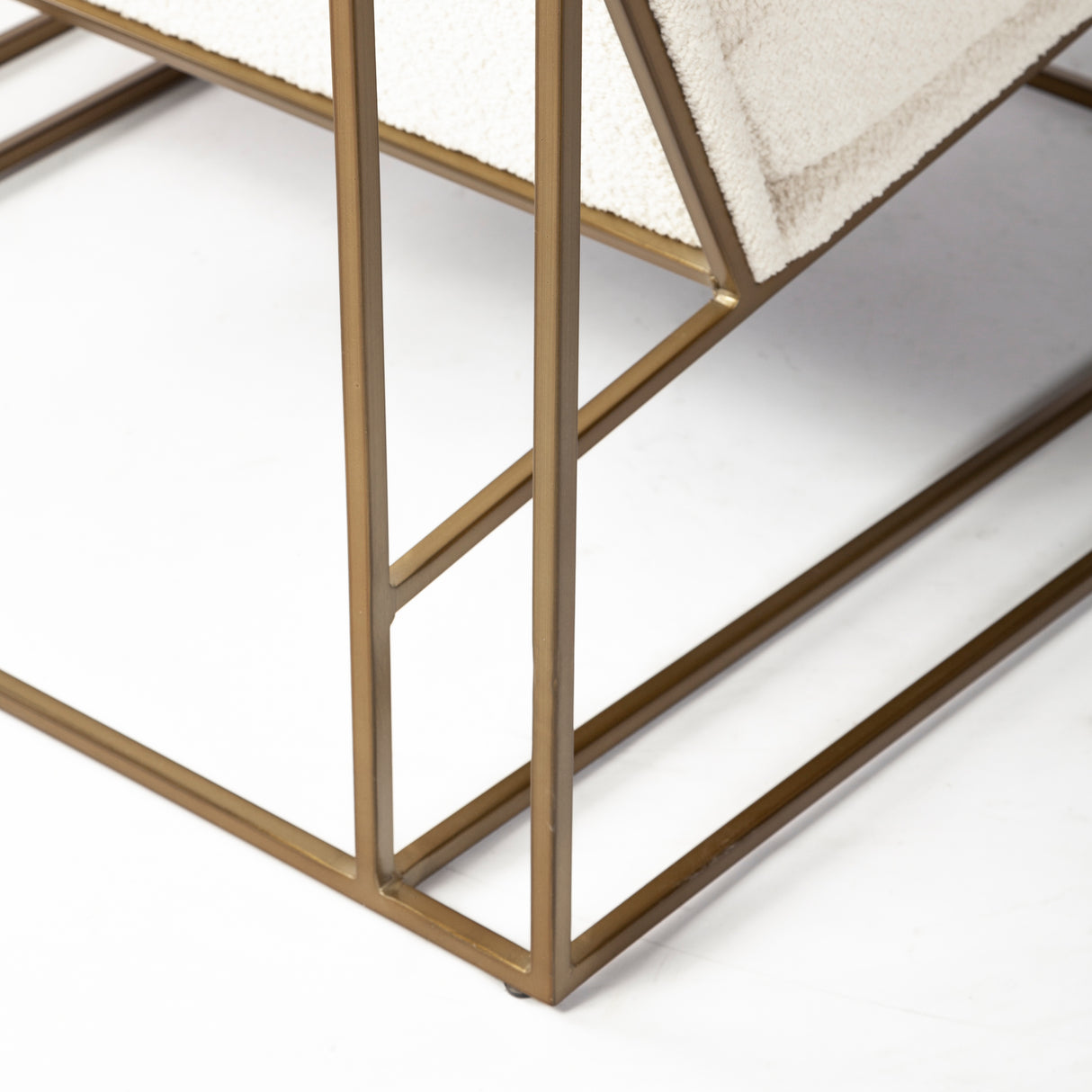 Watson Cream Fabric Wrap Gold Metal Frame Accent Chair from Mercana - Luna Furniture