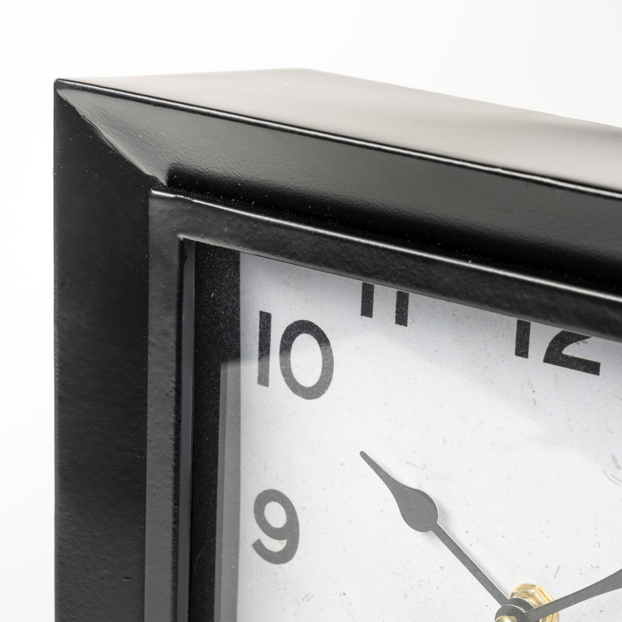 Ralph I Black Metal Square Table Clock from Mercana - Luna Furniture