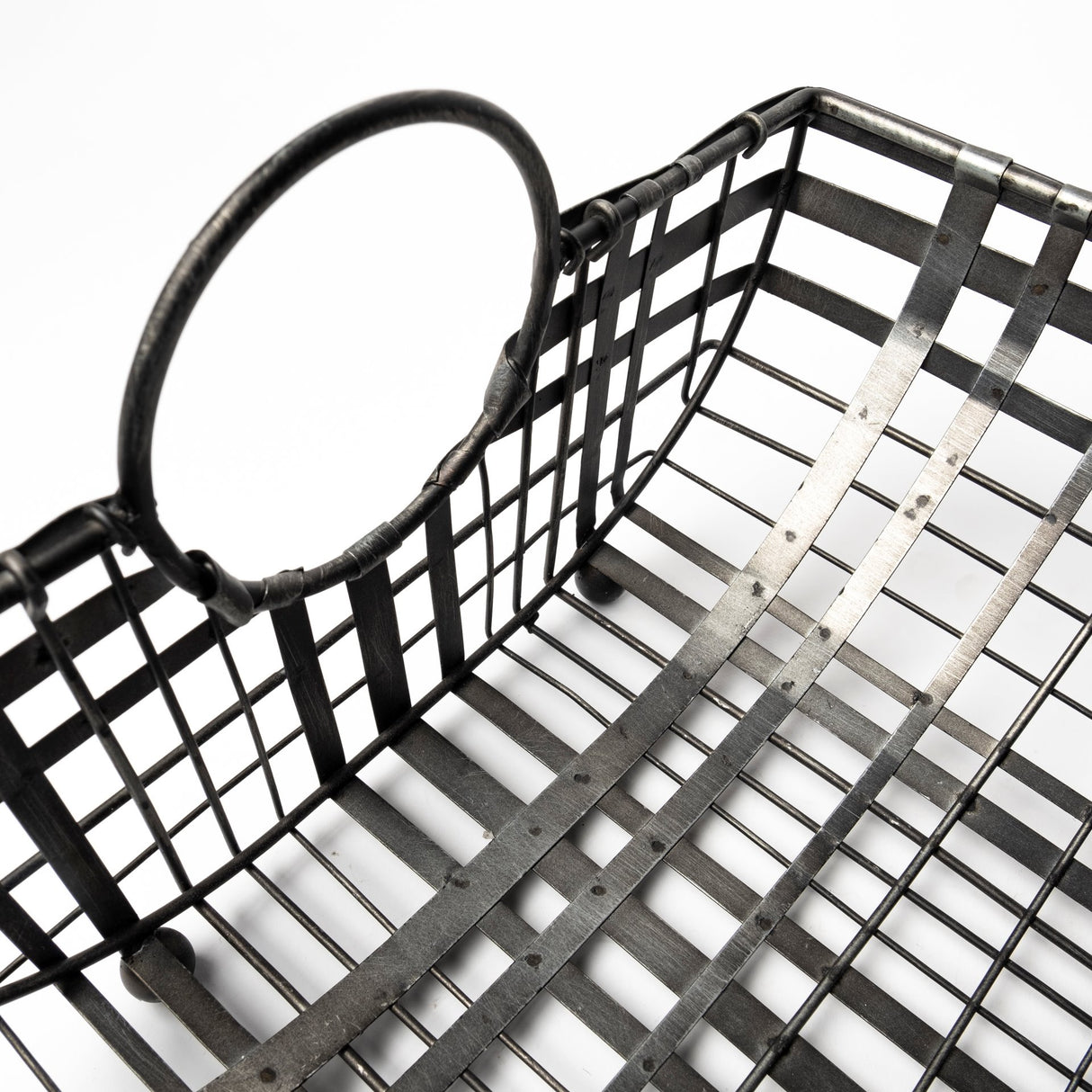 Kenneth (Set of 2) 24L x 12W Gray Metal Baskets from Mercana - Luna Furniture