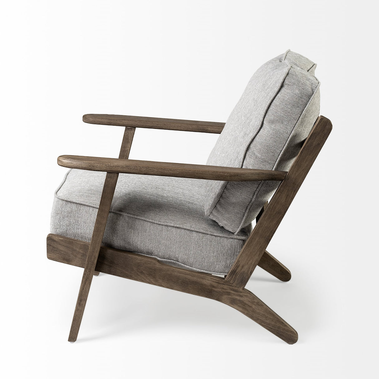 Olympus VI Frost Grey Fabric Wrapped Wooden Frame Accent Chair from Mercana - Luna Furniture