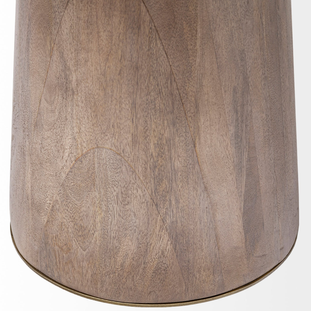 Maxwell II 54" Round Brown Solid Wood Top Brown Wood/Gold Metal Base Dining Table from Mercana - Luna Furniture
