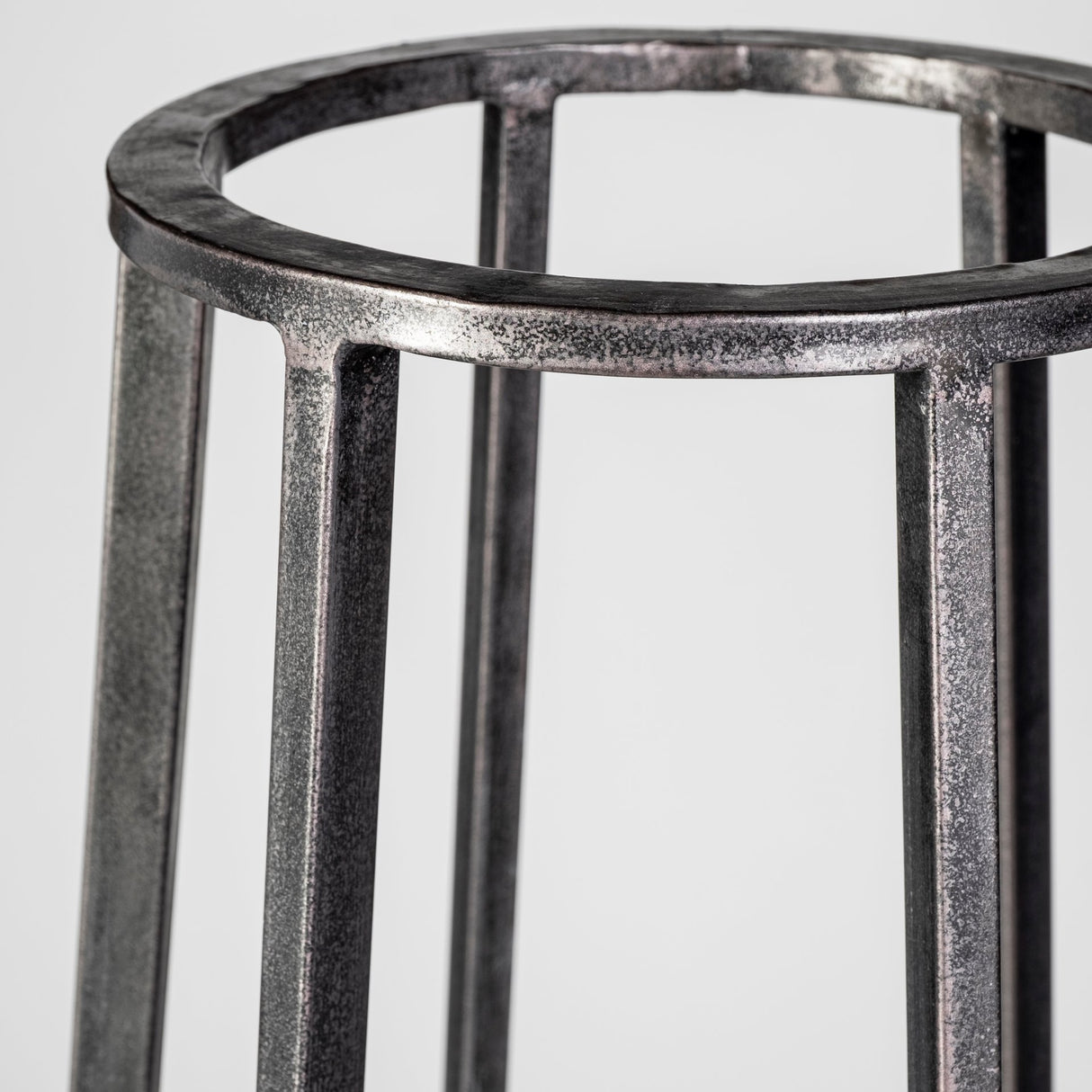Bella Small Black Metal Cylindrical Cage Candle Holder Lantern from Mercana - Luna Furniture