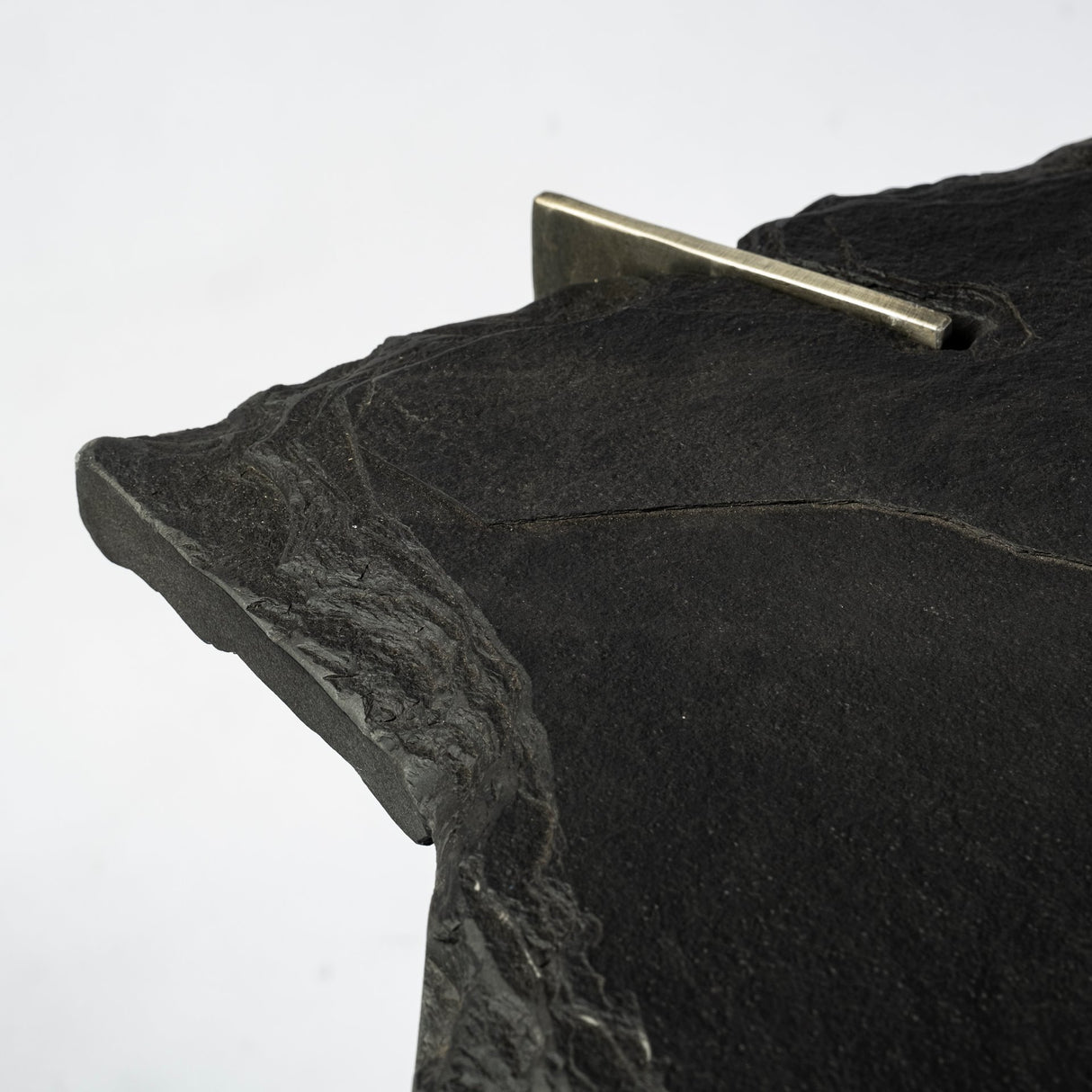 Shale III 50L x 20W Black Live-Edge Slate and Iron Console Table from Mercana - Luna Furniture