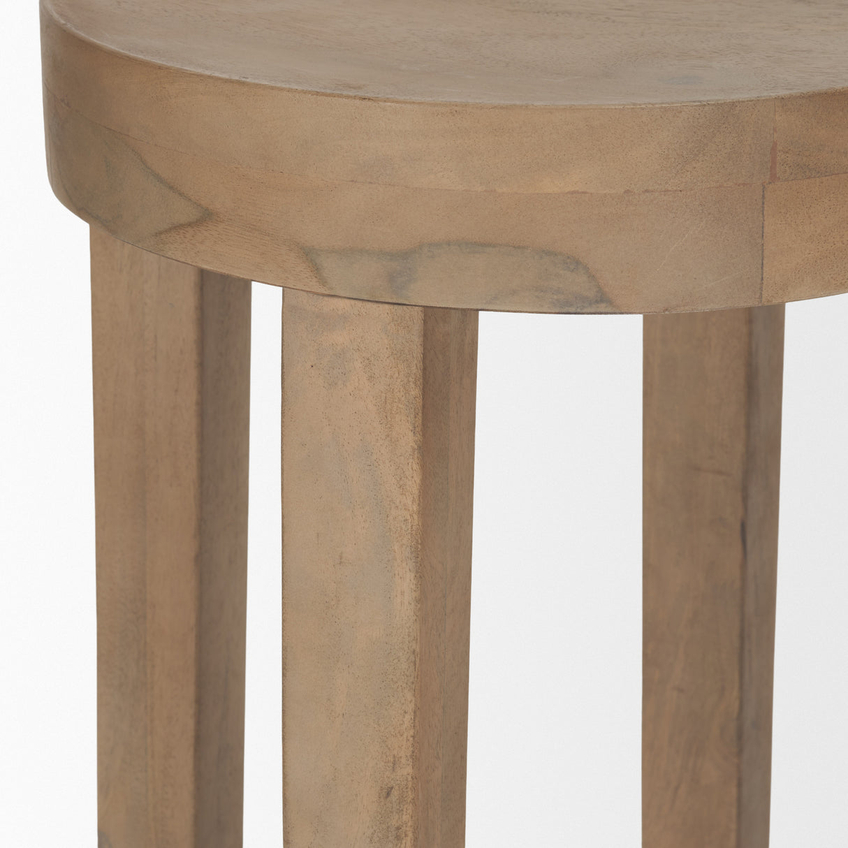 Brahma 26" Total Height White Washed Wood Stool from Mercana - Luna Furniture