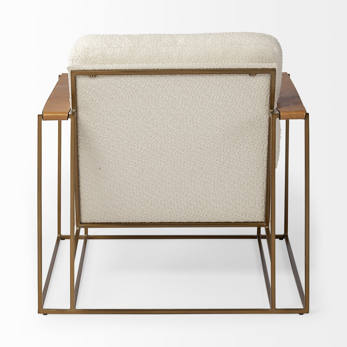 Watson Cream Fabric Wrap Gold Metal Frame Accent Chair from Mercana - Luna Furniture