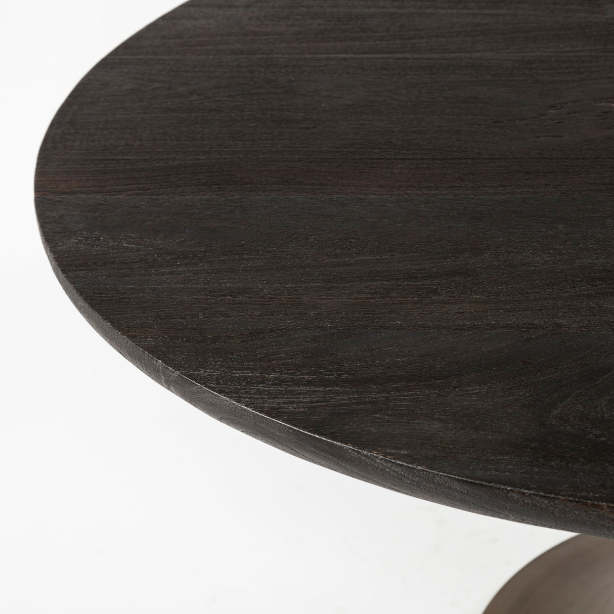 McLeod II 54 L x 54 W x 28.75 H Round Brown Solid Wood Top Gold Metal Base Dining Table from Mercana - Luna Furniture