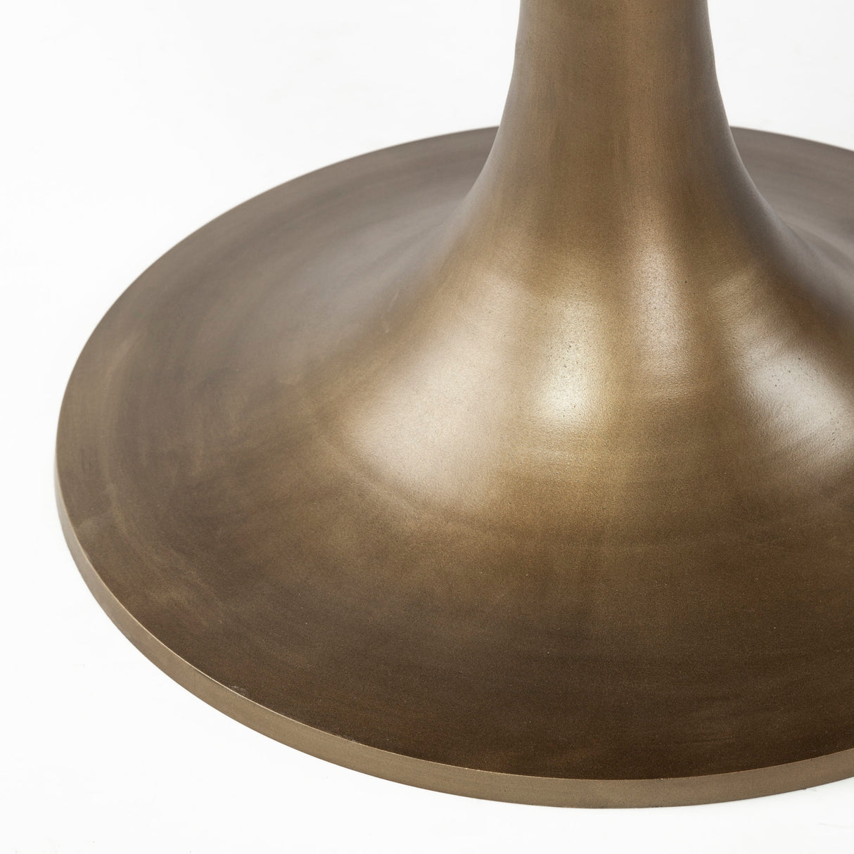 McLeod II 54 L x 54 W x 28.75 H Round Brown Solid Wood Top Gold Metal Base Dining Table from Mercana - Luna Furniture