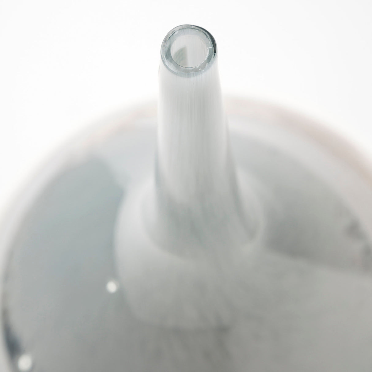 Erie I Short Two Toned Sky Blue Dark Brown Blown Glass Vase from Mercana - Luna Furniture