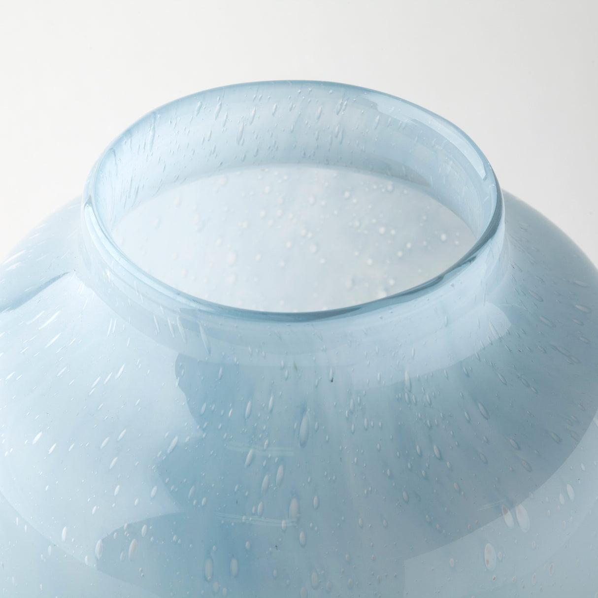 Nasser II Large Blue/Gold/Chrome Urn Style Glass Vase from Mercana - Luna Furniture