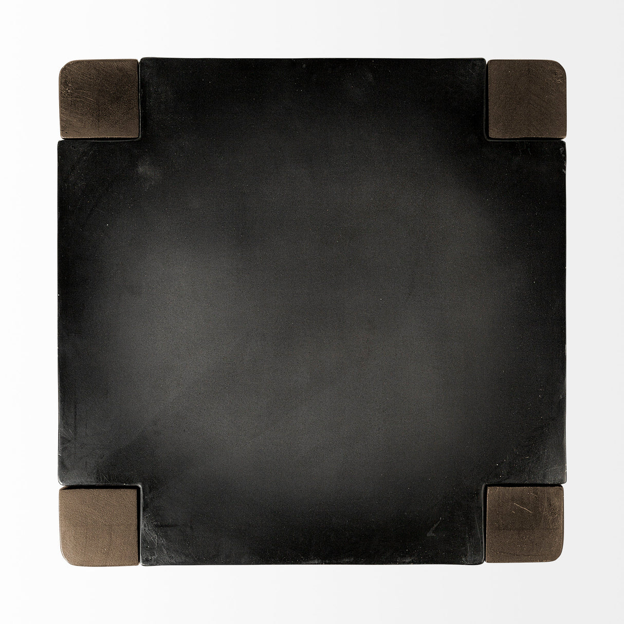 Nell 26" Seat Height Black Metal Seat & Foot Rest With Brown Wood Legs Stool from Mercana - Luna Furniture