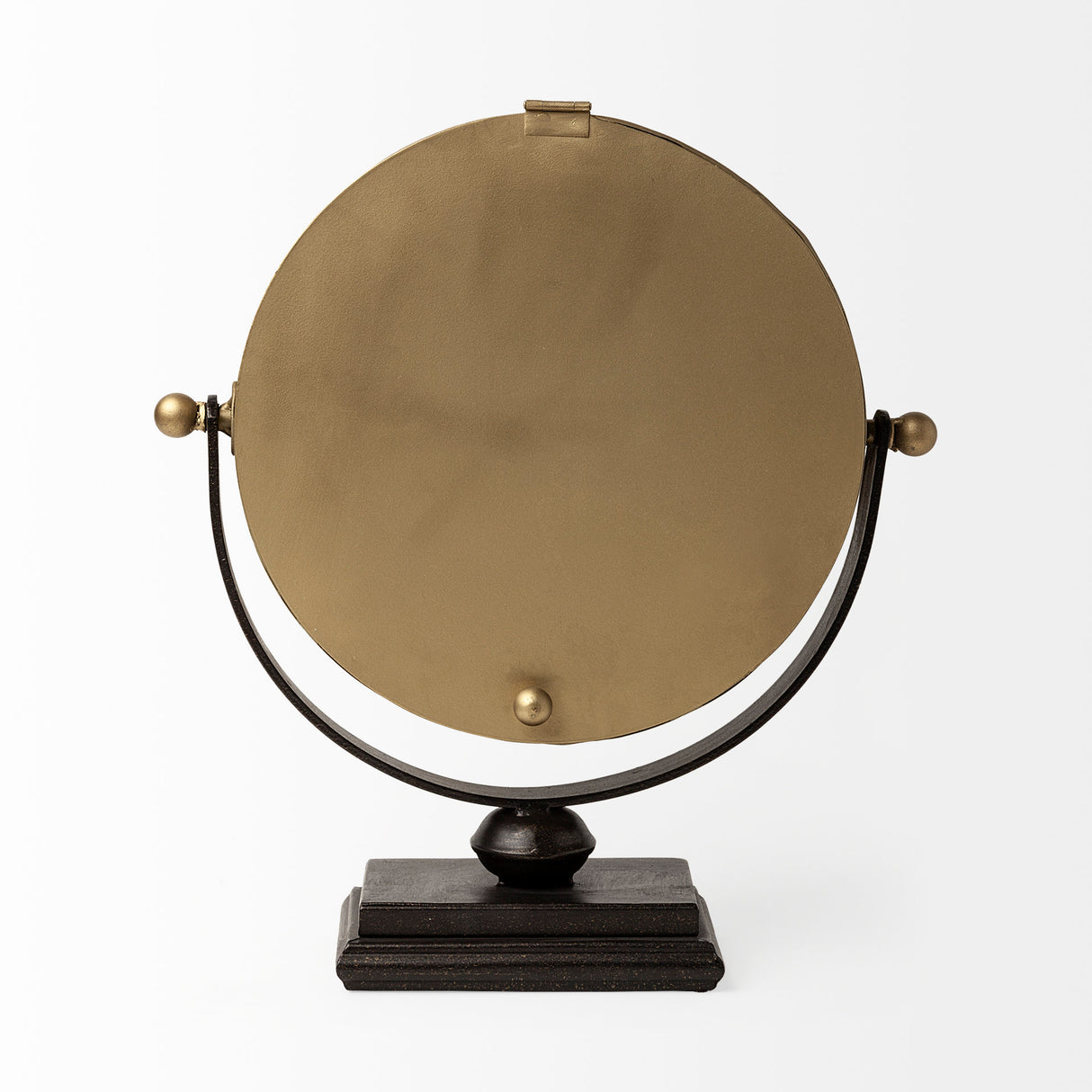 Houston Gold Metal Half Moon Base Table Clock from Mercana - Luna Furniture