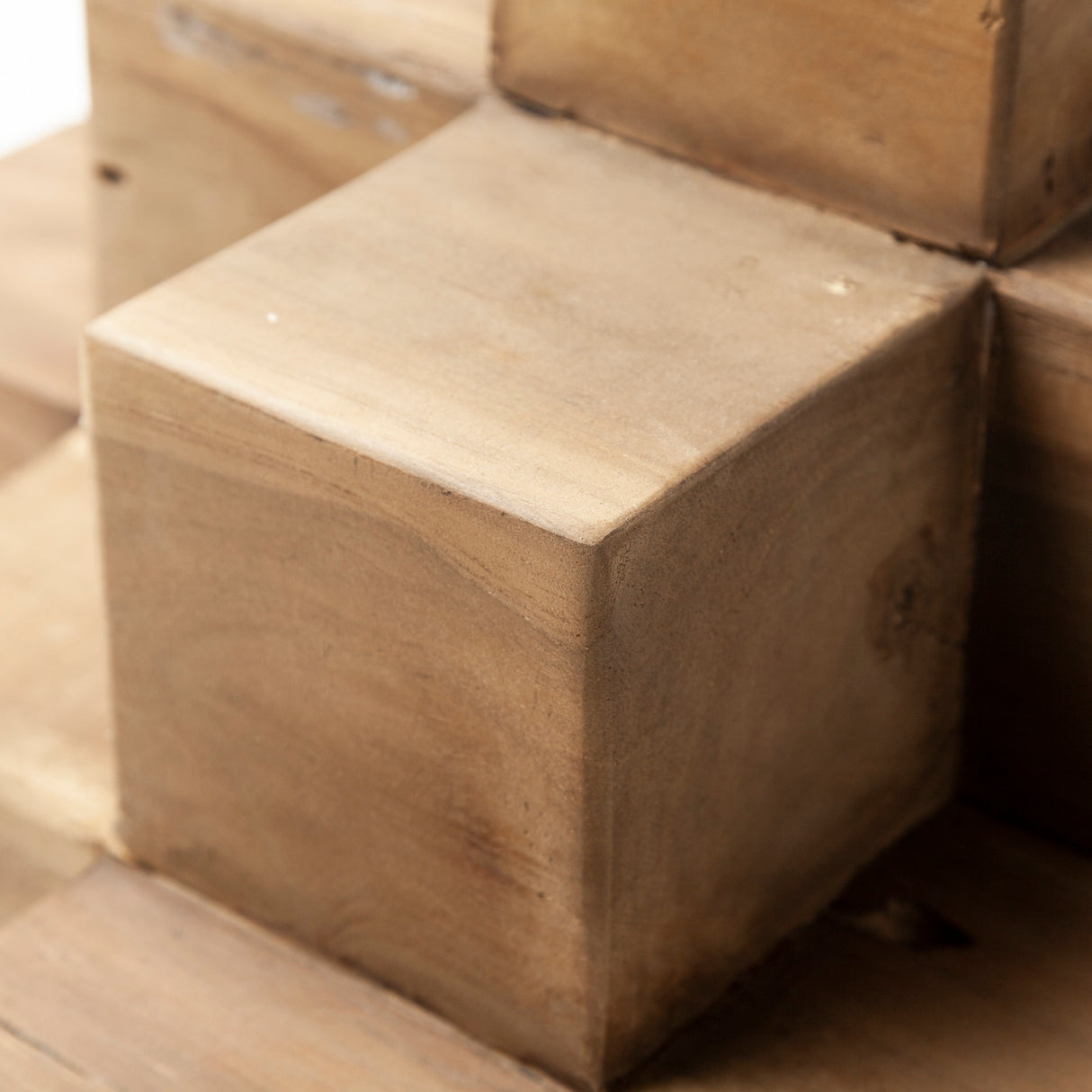 Rubik 15L x 10W Natural Wooden Cube Display Object from Mercana - Luna Furniture