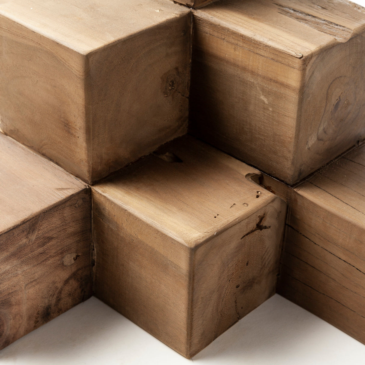 Rubik 15L x 10W Natural Wooden Cube Display Object from Mercana - Luna Furniture