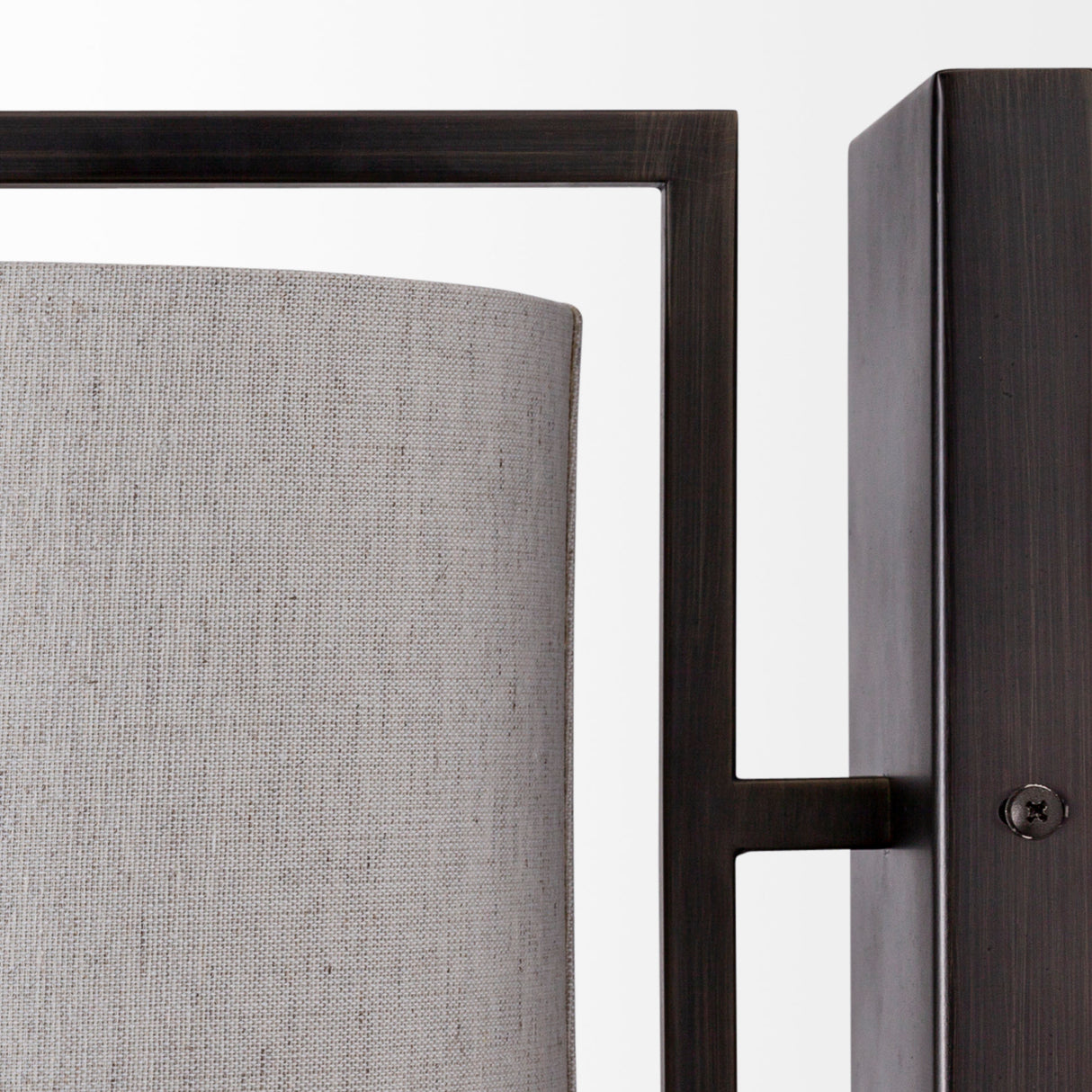 Smithe I 9x13 Black Toned Metal Cream Lampshade Wall Sconce from Mercana - Luna Furniture