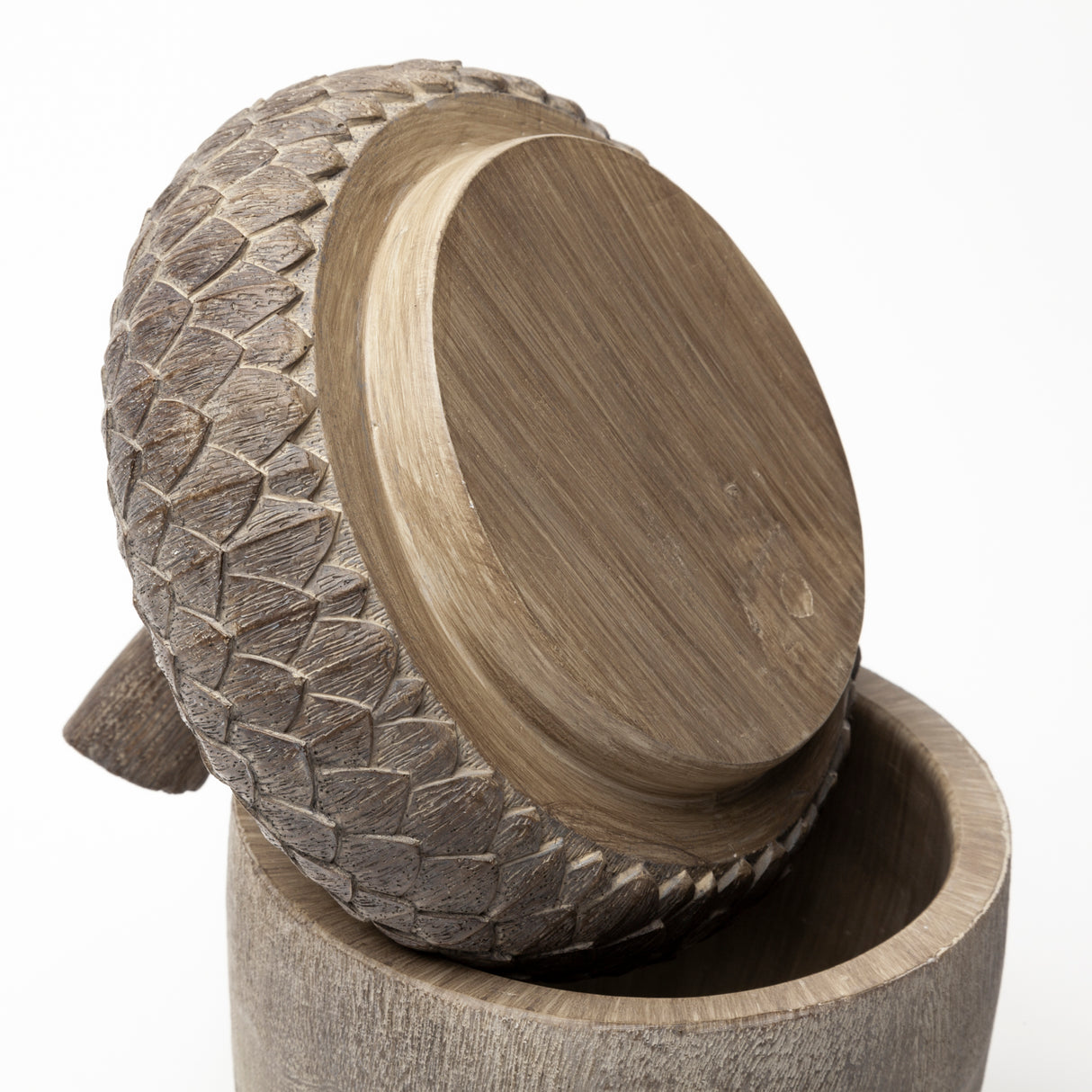 Mandor I (Small) 6L x 6W Brown Resin Acorn Box from Mercana - Luna Furniture