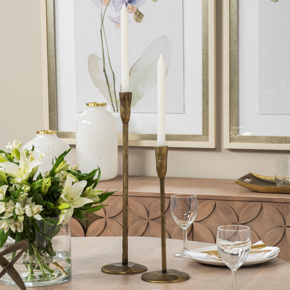 Levit (Small) Gold Table Candle Holder from Mercana - Luna Furniture