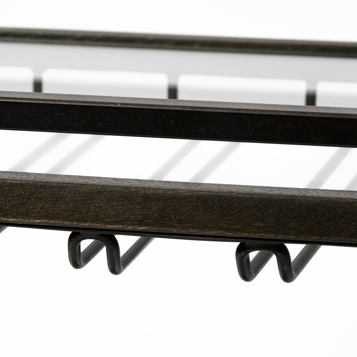 Chriselle Black Metal And Glass Two Tier Bar Cart from Mercana - Luna Furniture