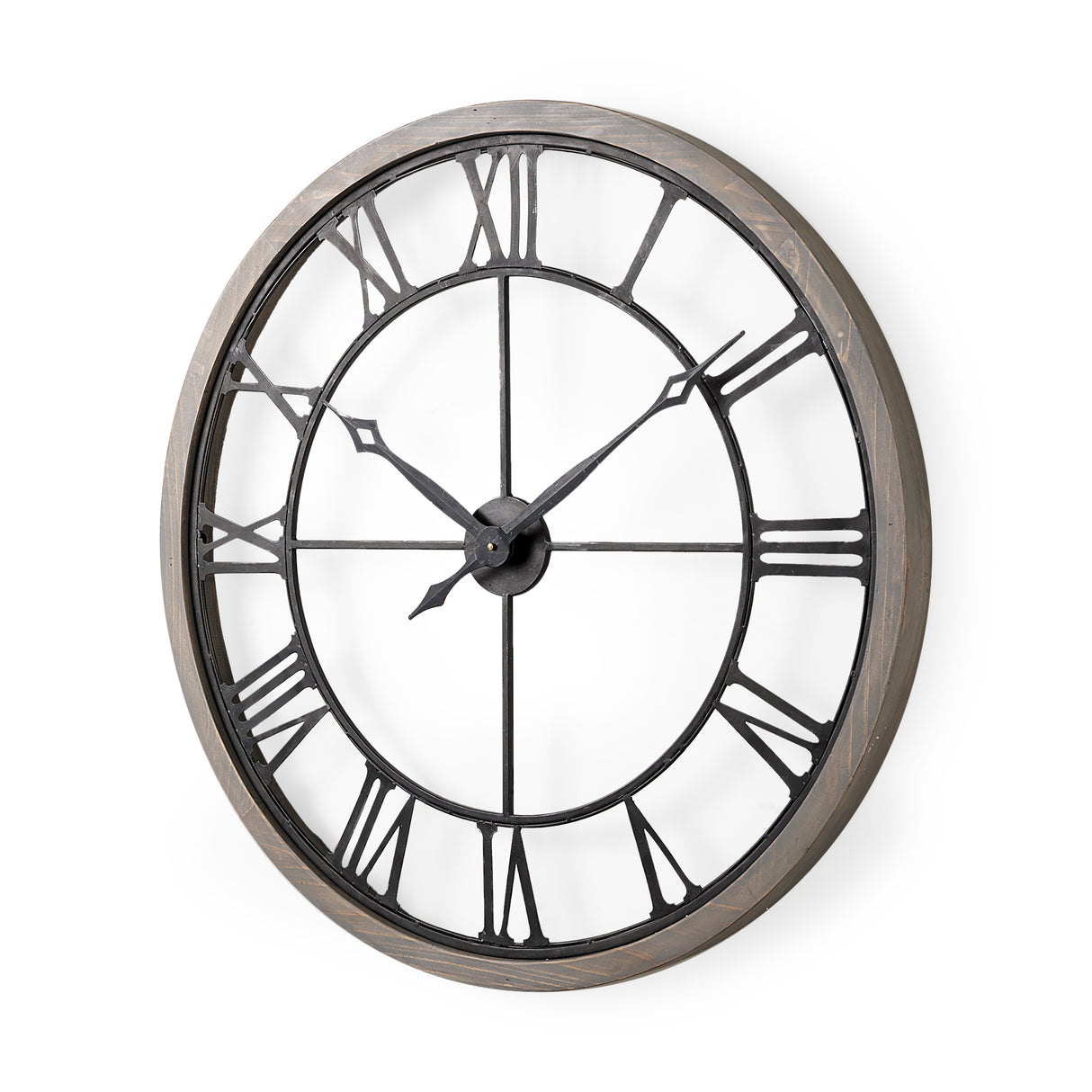 Mething Gray 31.5" Large Farmhouse Wall Clock from Mercana - Luna Furniture