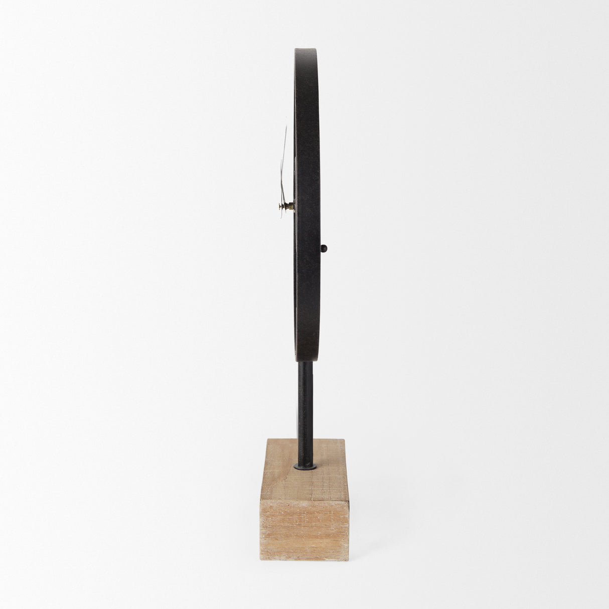 Oris Black Metal/Wood Open Frame Table Clock from Mercana - Luna Furniture