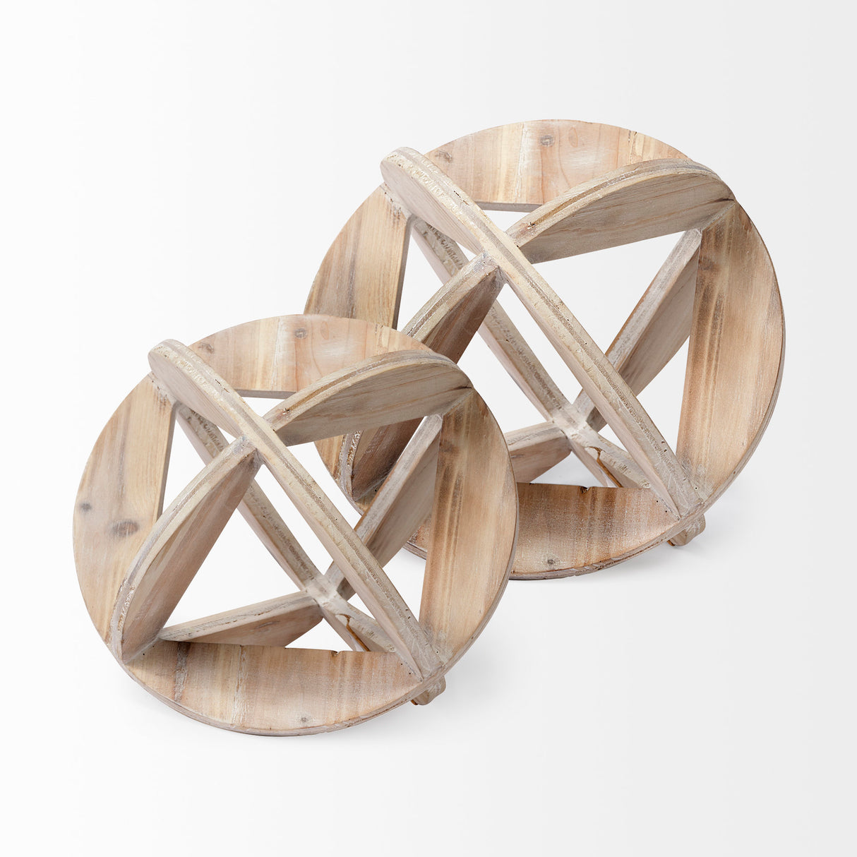 Bellatrix II (Large) 7L x 7W Natural Decorative Wooden Sphere from Mercana - Luna Furniture