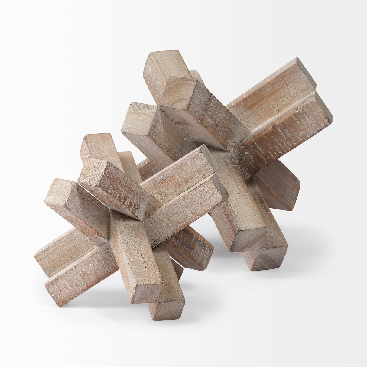 Vega II (Large) 7L x 7W Natural Wood Jack Object from Mercana - Luna Furniture