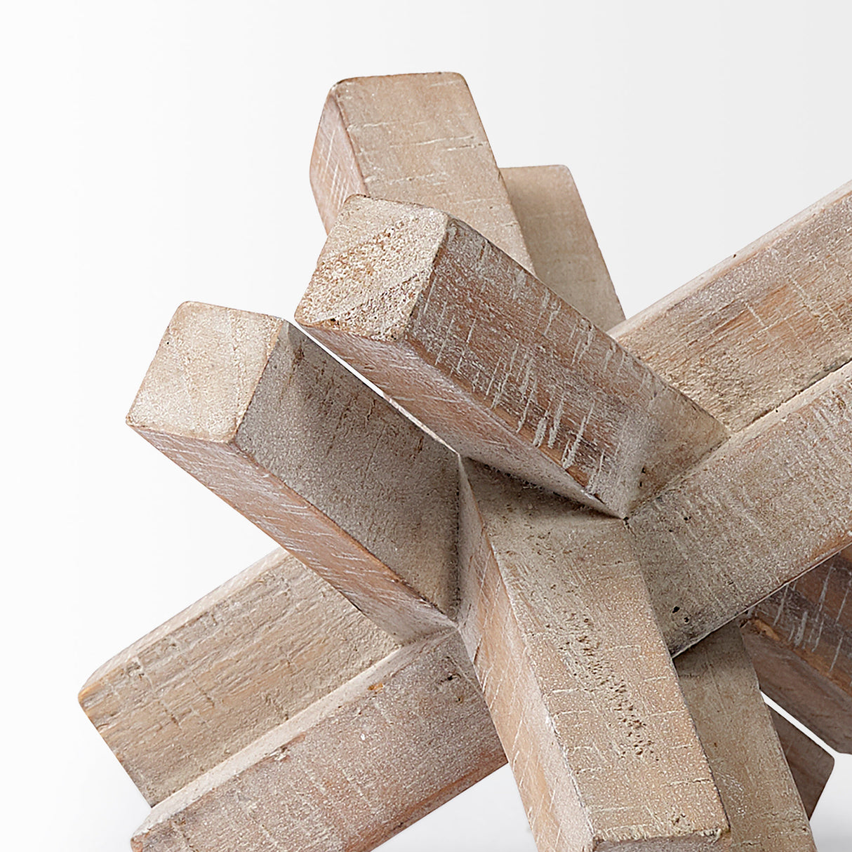 Vega II (Large) 7L x 7W Natural Wood Jack Object from Mercana - Luna Furniture