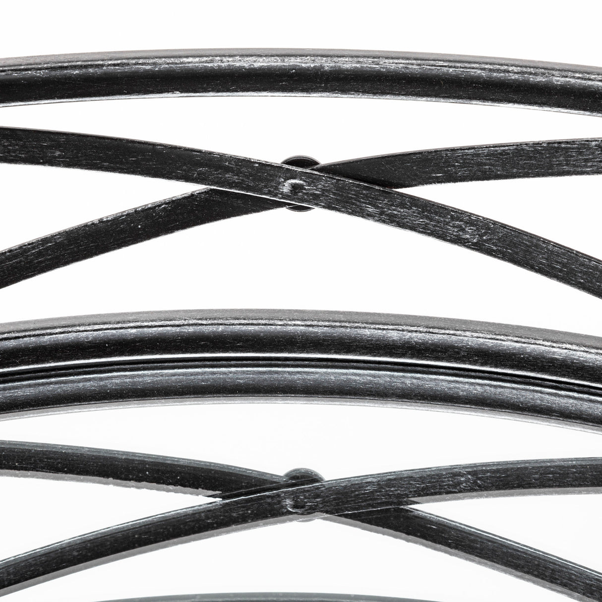 Piers (Set of 2) Black Metal Mirrored Round Trays from Mercana - Luna Furniture