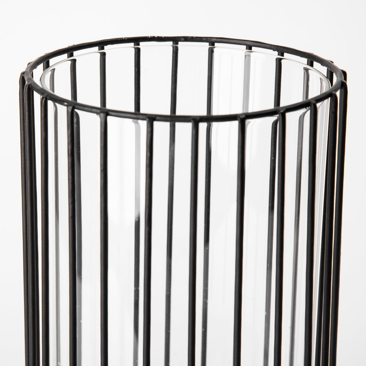 Velo II Large Black Metal Cylindrical Table Candle Holder from Mercana - Luna Furniture