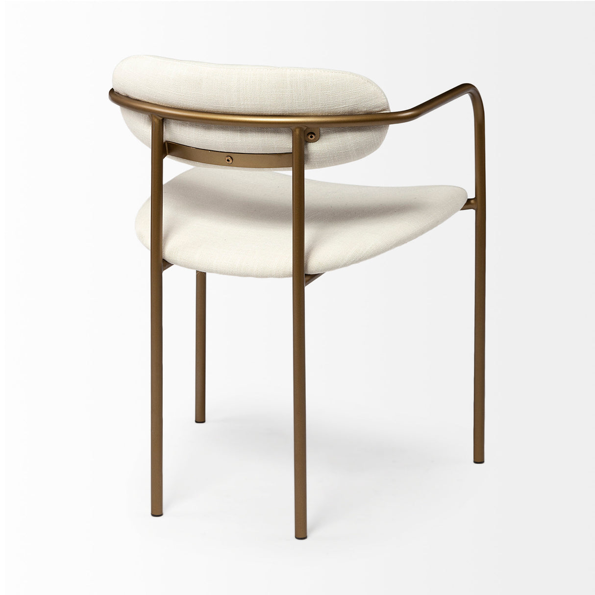 Parker I Cream Fabric Seat Gold Metal Frame Dining Chair, Set of 2 from Mercana - Luna Furniture