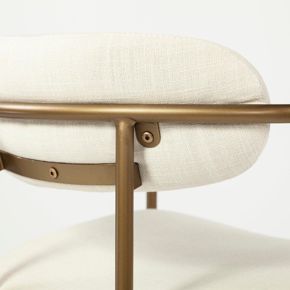 Parker I Cream Fabric Seat Gold Metal Frame Dining Chair, Set of 2 from Mercana - Luna Furniture