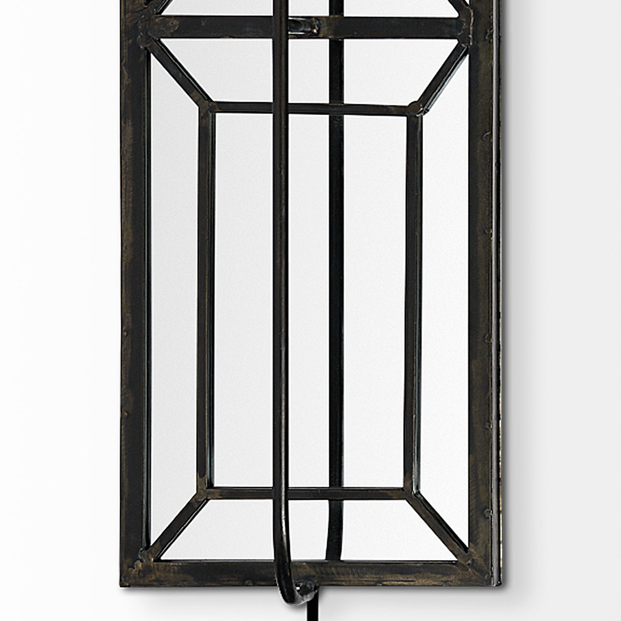 Noah 12.2x55 Black Metal w/White Fabric Shade Rectangular Wall Sconce from Mercana - Luna Furniture