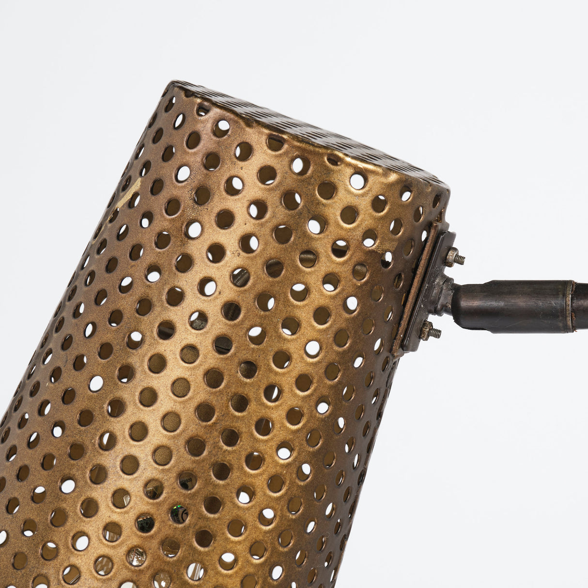 Wesley II (22.4"H) Gold/Black Perforated Metal Shade Table Lamp from Mercana - Luna Furniture