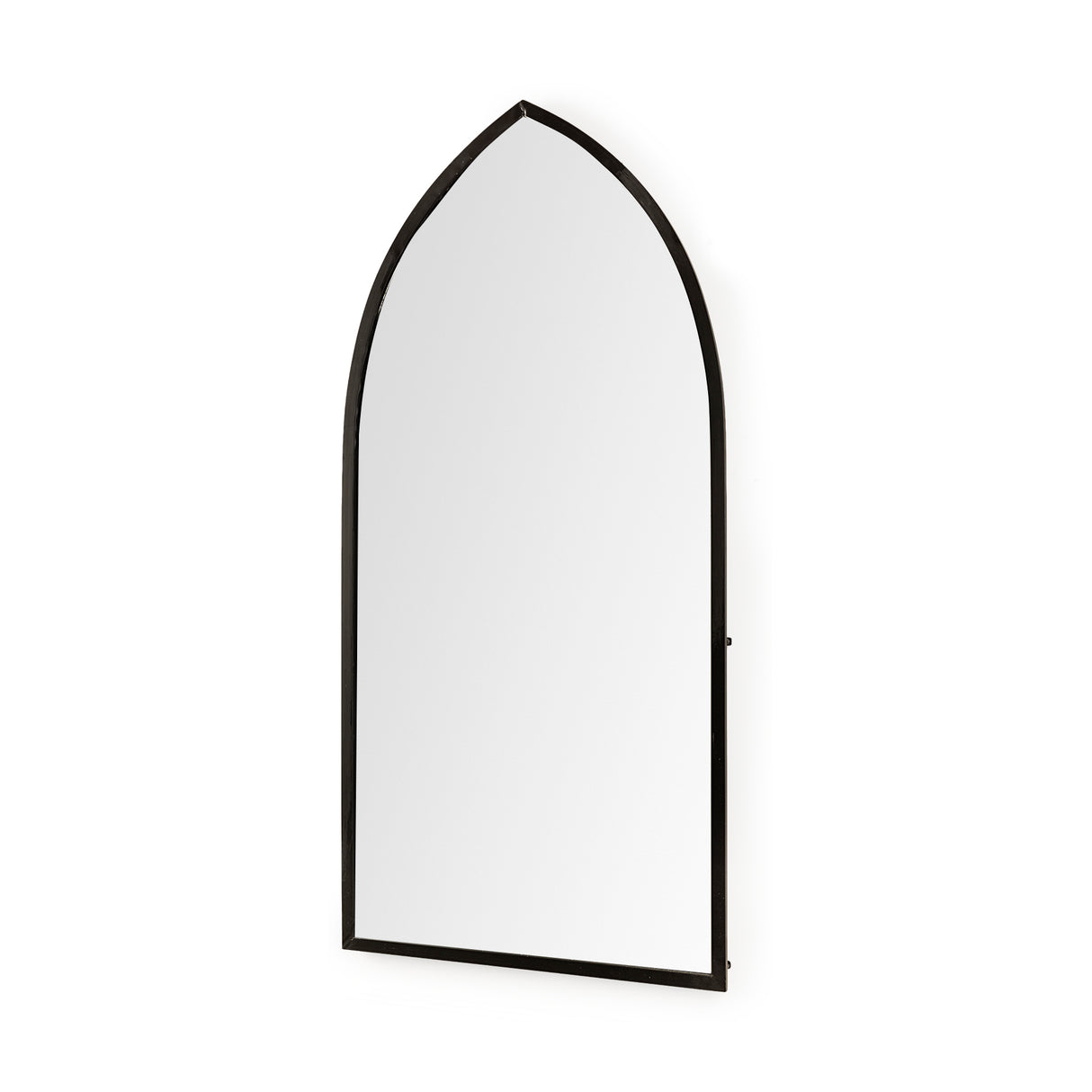 Giovanna 23.6L x 1.2W x 48.8H Black Metal Frame Pointed Arch Vanity Mirror from Mercana - Luna Furniture