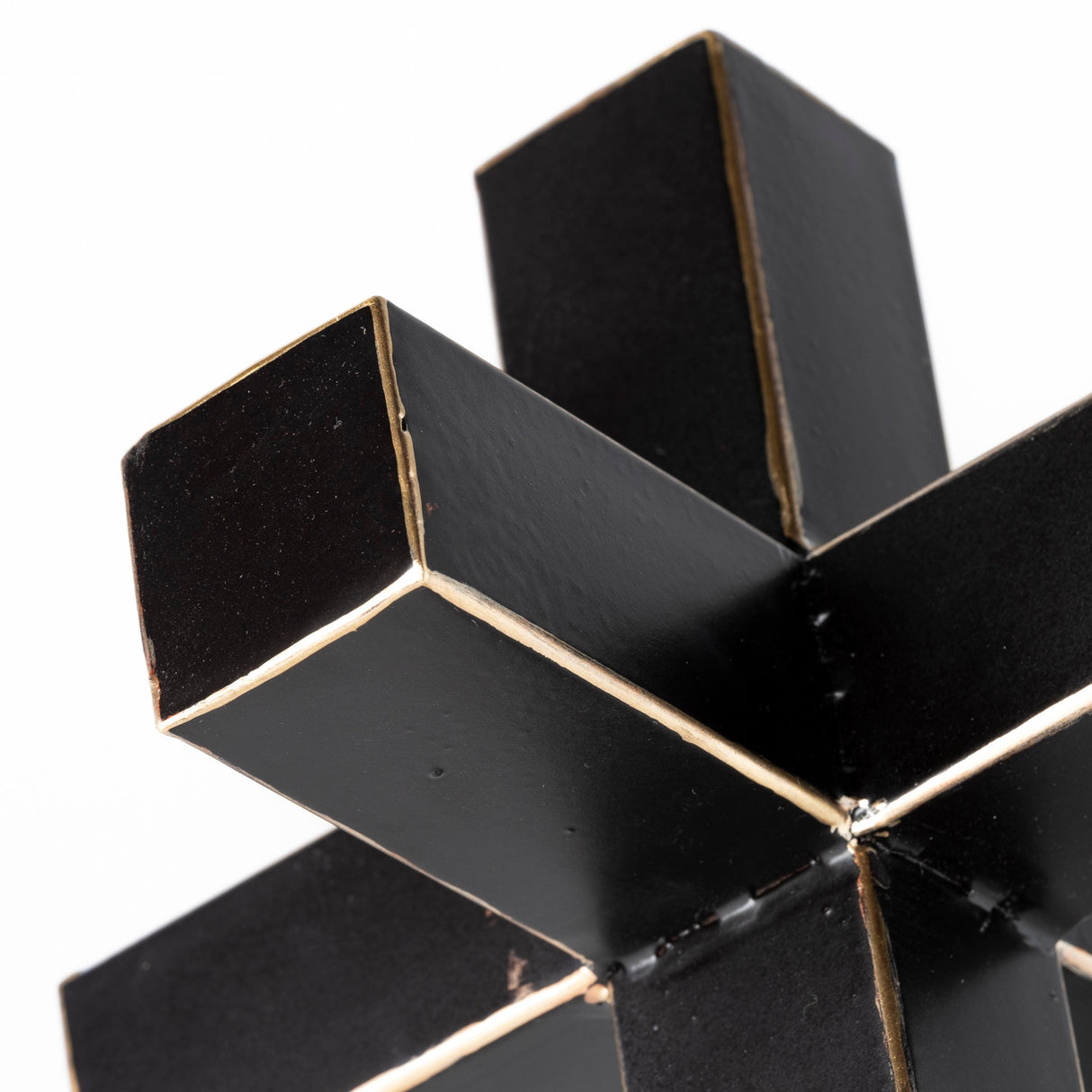 Abel (Small) 8L x 7W Black Metal Jack W/ Gold Accents from Mercana - Luna Furniture