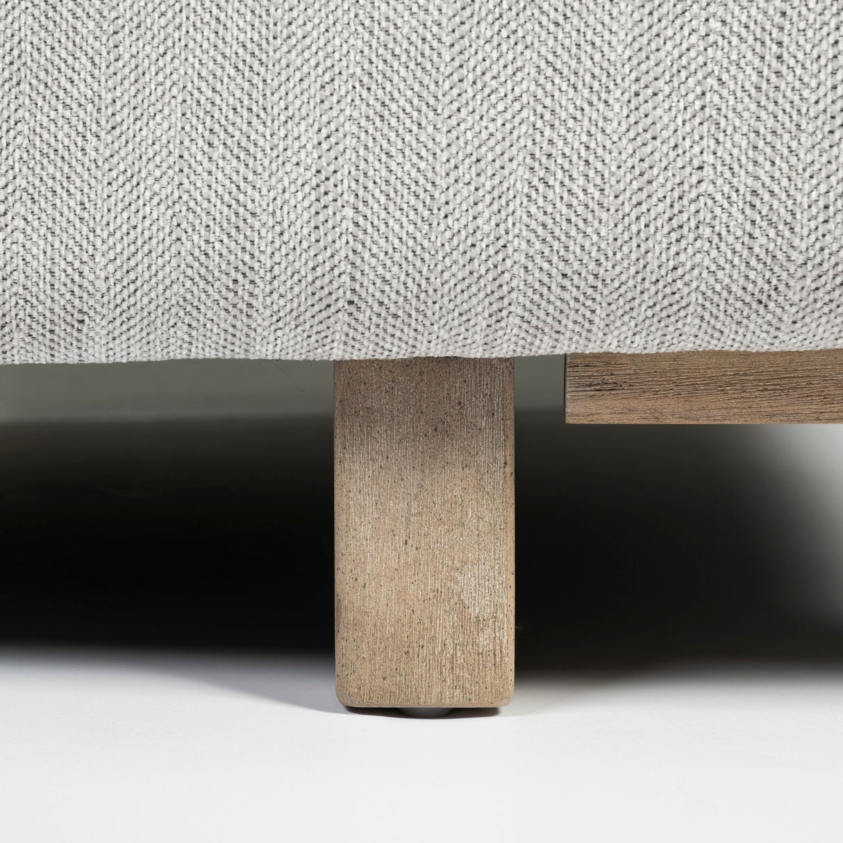 Roy II Frost Gray Upholstered and Brown Wood Frame Arm Chair from Mercana - Luna Furniture