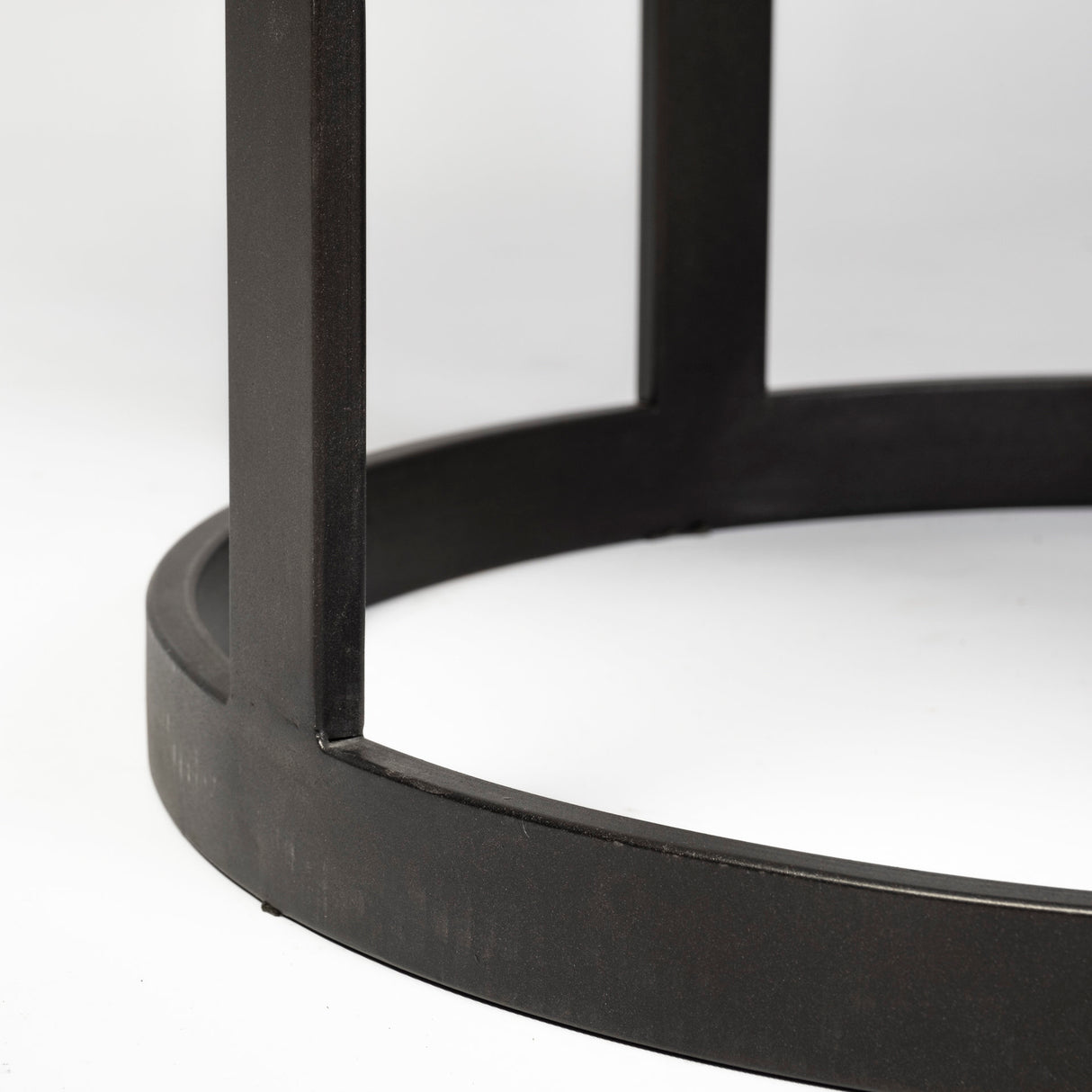 Tanner II 48" Round White Marble Top Black Metal Base Dining Table from Mercana - Luna Furniture