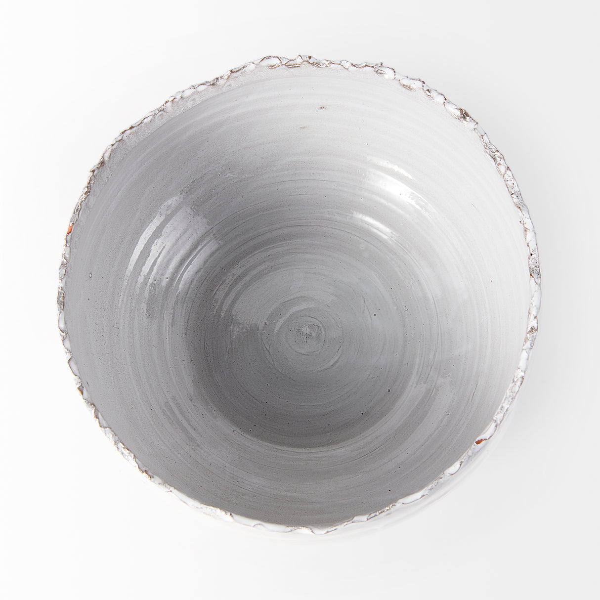 Larsen 13L x 13W White Ceramic Large Decorative Bowl from Mercana - Luna Furniture