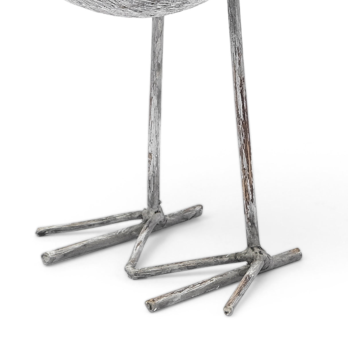 Snipe II 6L x 6W Off-White Resin Bird Ornament W/ Metal Feet from Mercana - Luna Furniture
