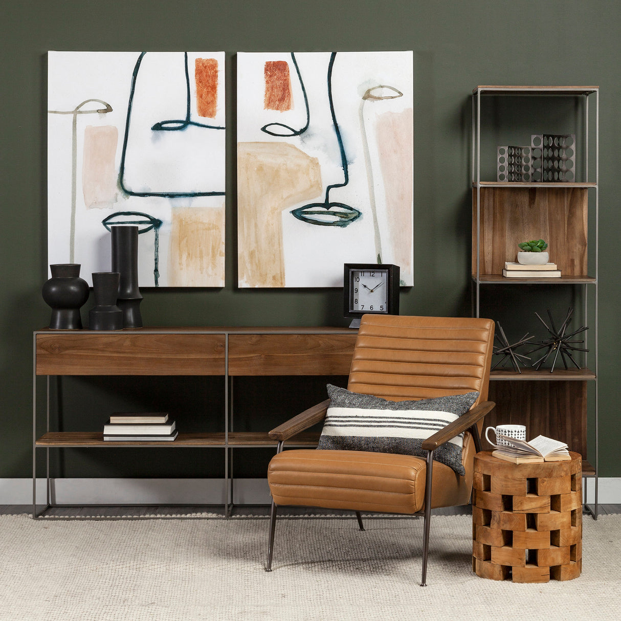 Laforge III Black Ceramic Vase from Mercana - Luna Furniture