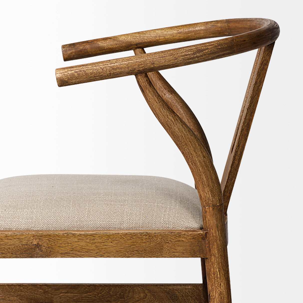 Trixie Cream Upholstered Seat Brown Wood Frame Counter Stool from Mercana - Luna Furniture
