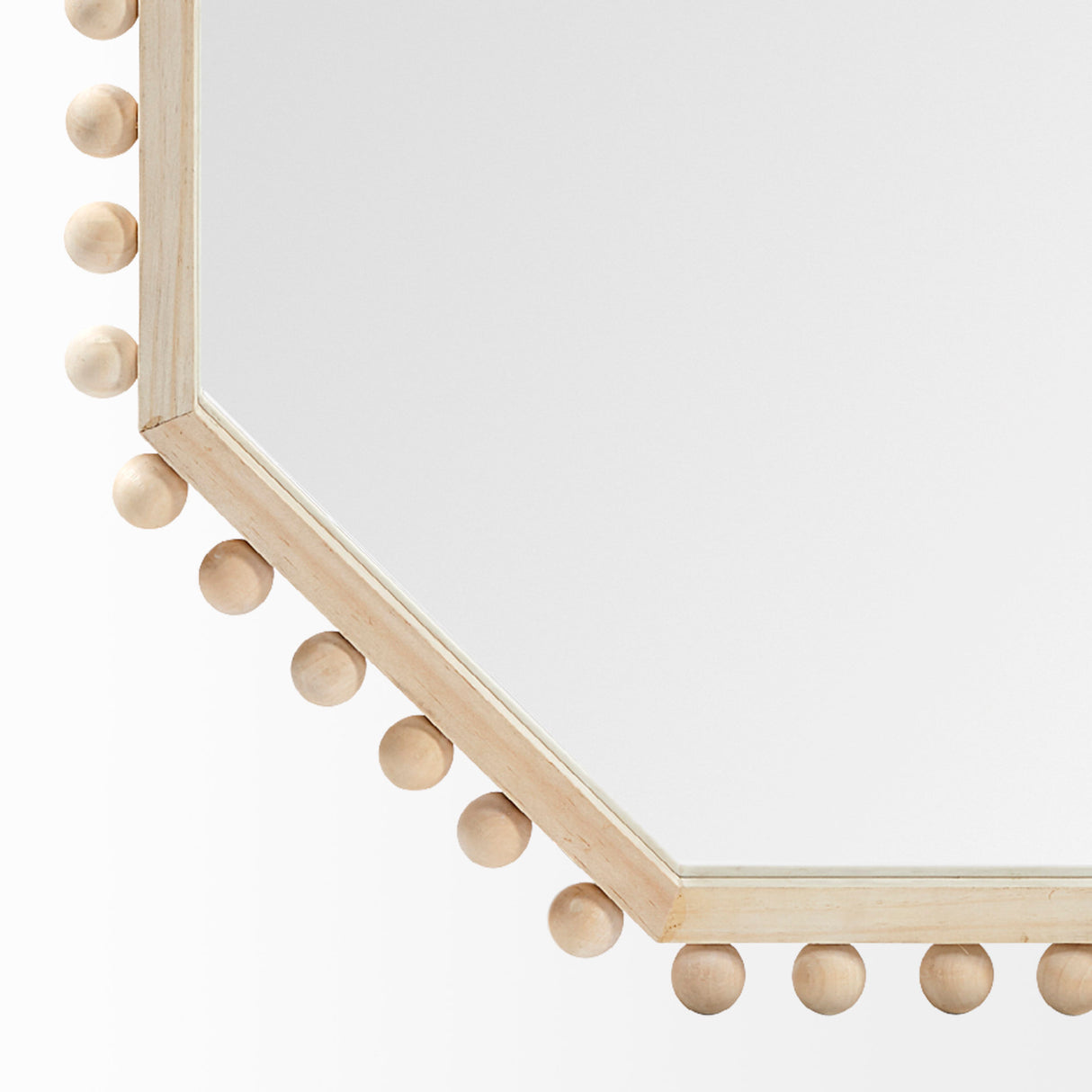 Torquay 33L x 33H Natural Wood Octagon Frame Mirror from Mercana - Luna Furniture