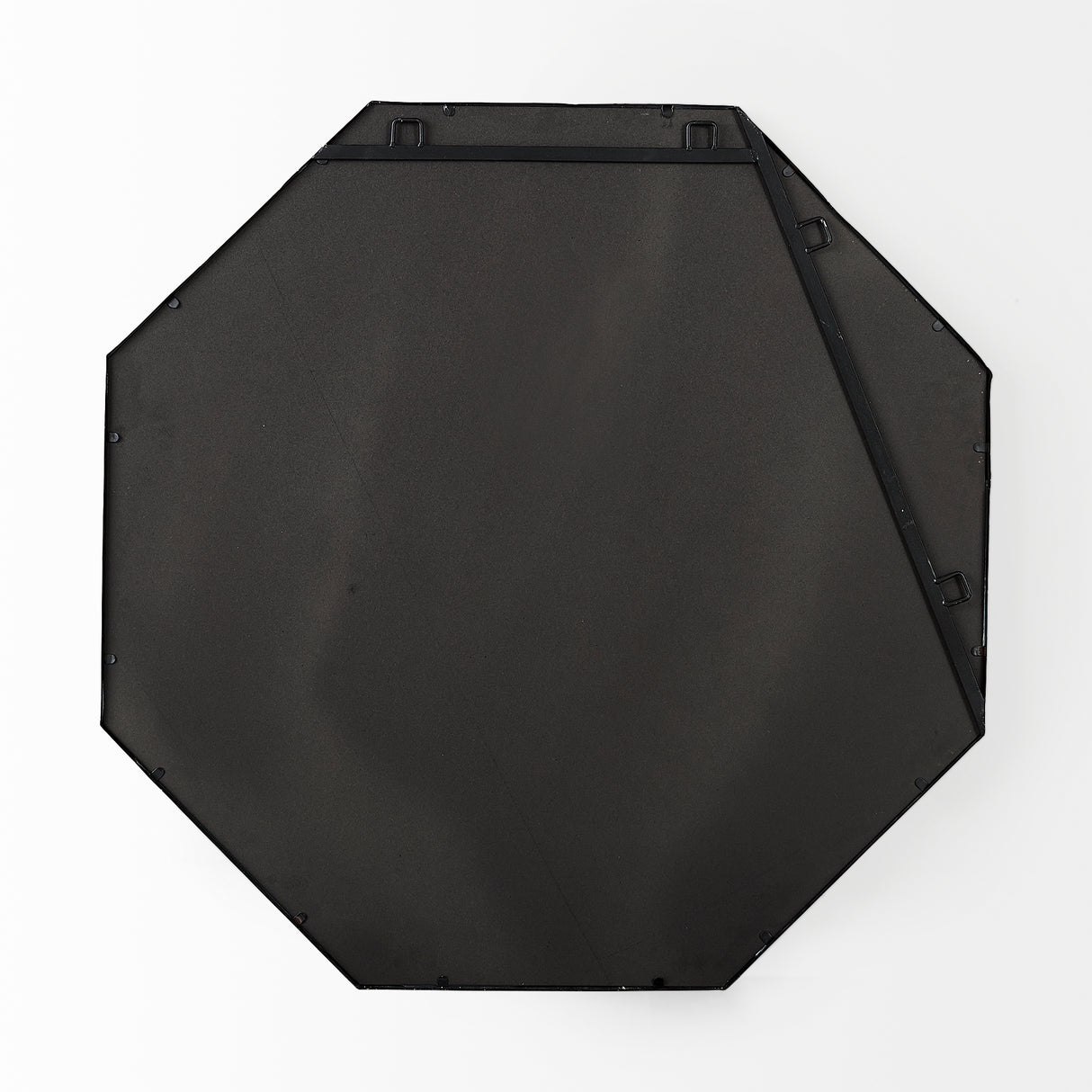 Helix 37" Octogon Black Metal Frame Mirror from Mercana - Luna Furniture