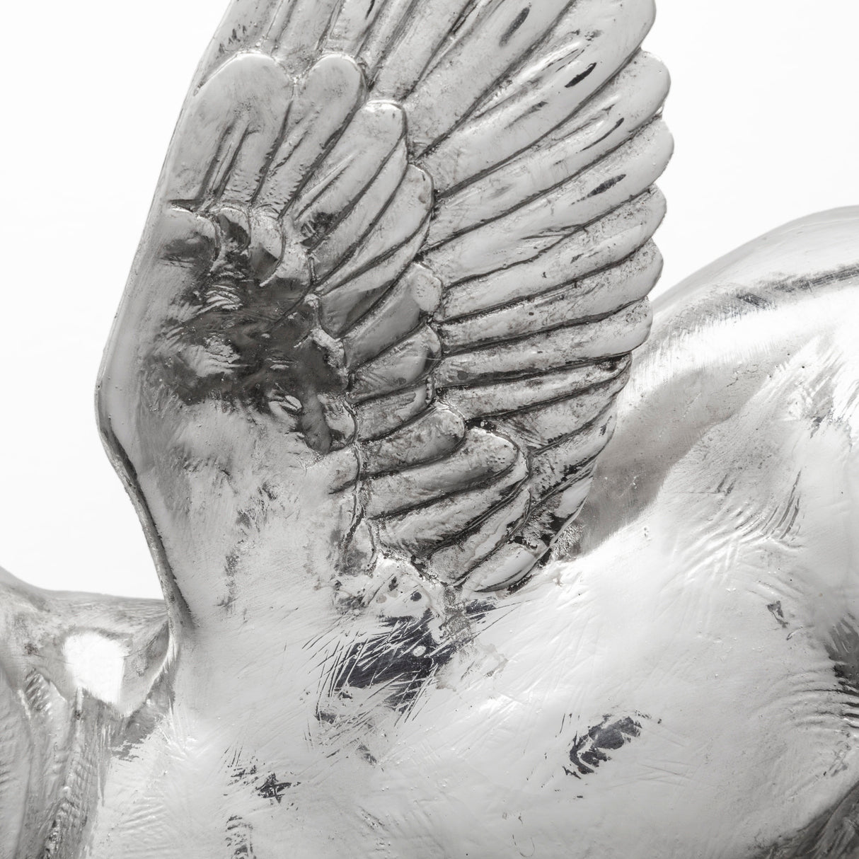 Hogbadi Set of 2 Silver Flying Pigs from Mercana - Luna Furniture