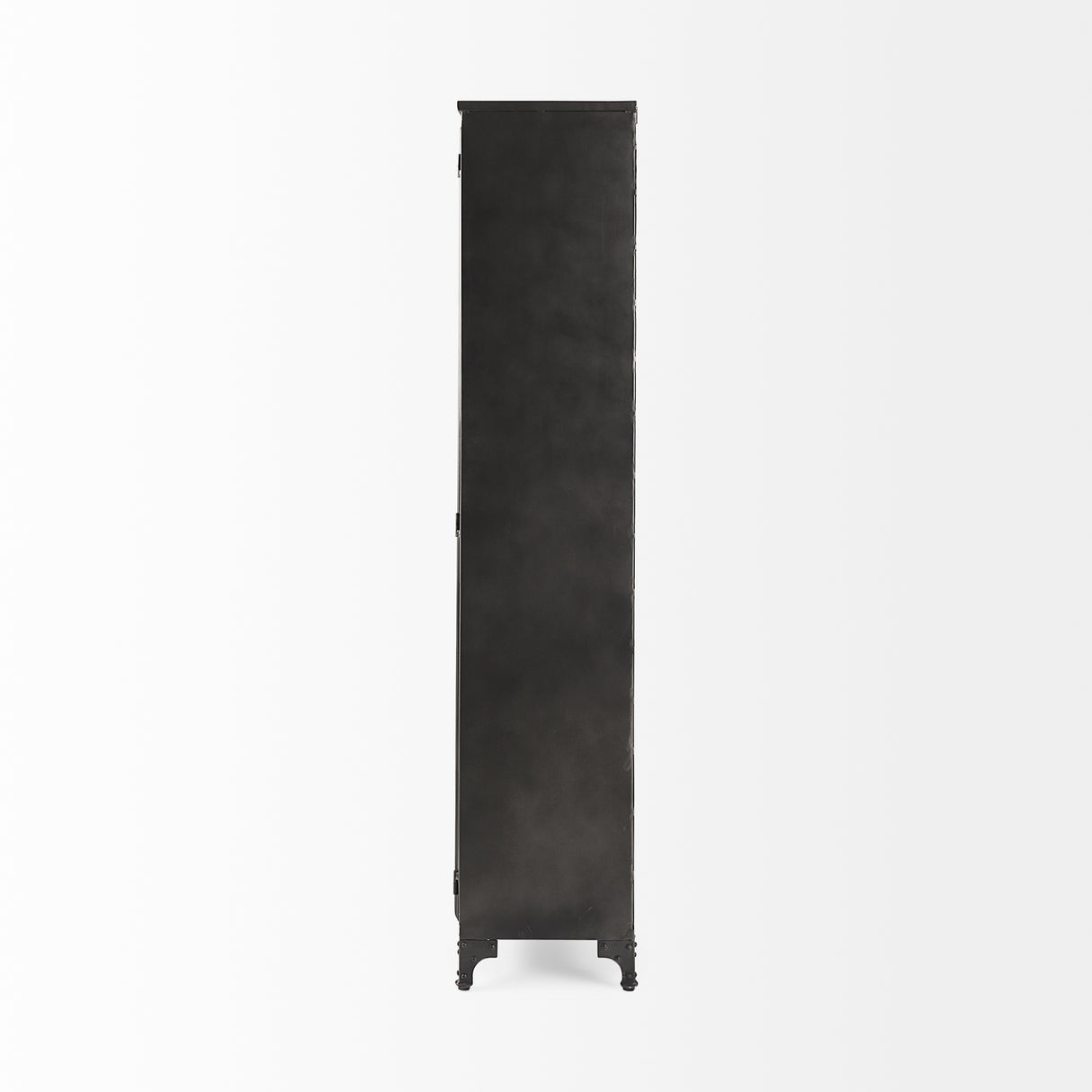 Poppy II 73.8" H Black Metal With Glass Door Display Cabinet from Mercana - Luna Furniture