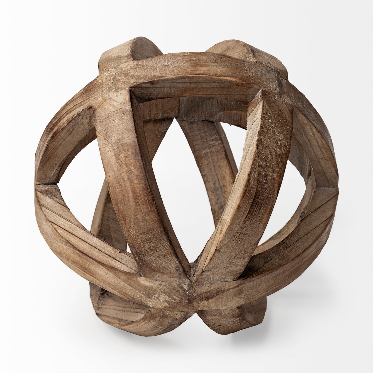 Tibik 8L x 8W Natural Wooden Orb from Mercana - Luna Furniture