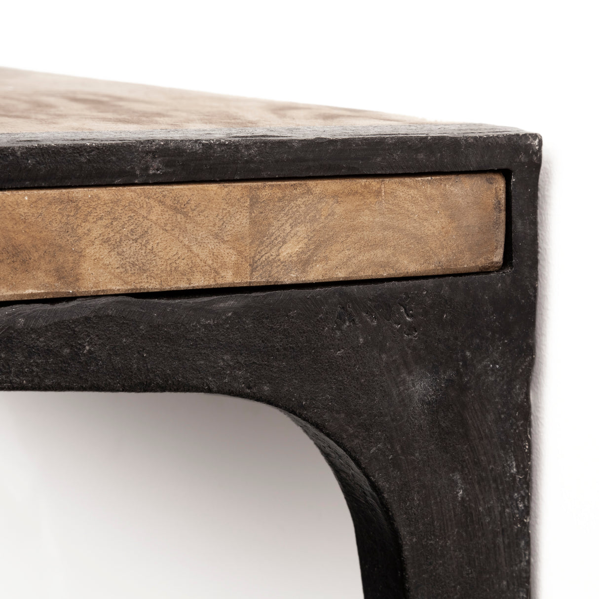 Dion I 58.0L x 11.0W x 11.0H Brown Wood W/Black Metal Wall Shelf from Mercana - Luna Furniture