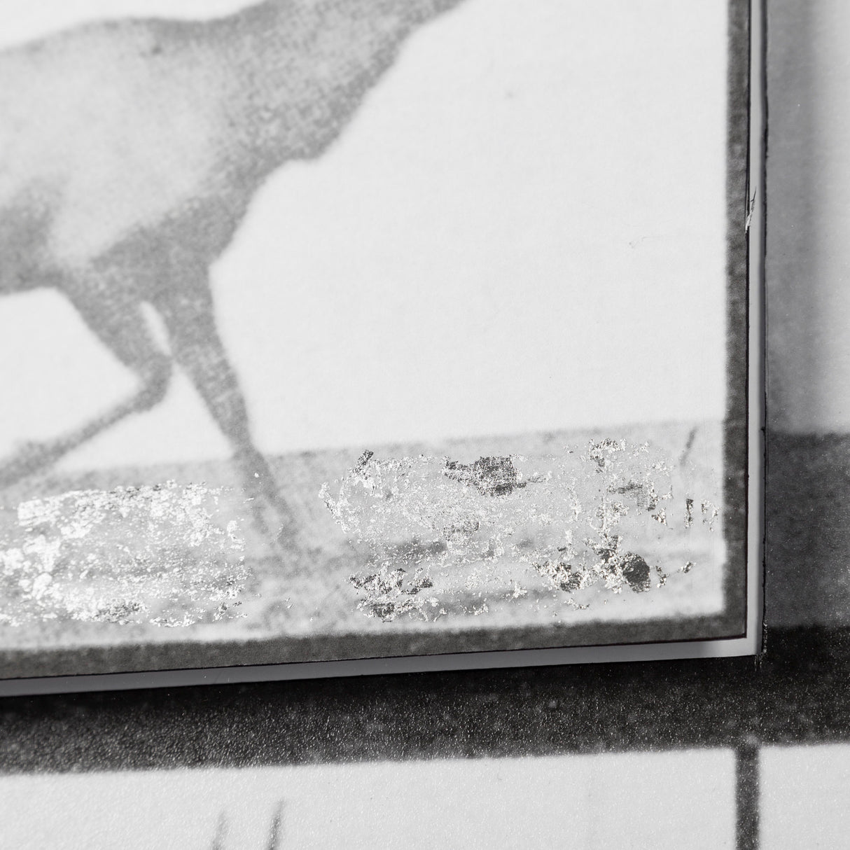 Elk Trotting by Eadweard Muybridge a Hand Embellished Textured Framed Art Print Matted under Glass from Mercana - Luna Furniture